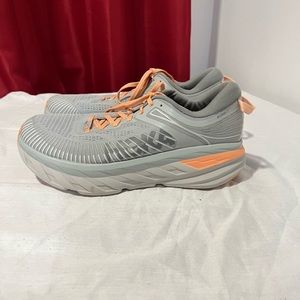HOKA BONDI 7 gray size 9.50 Size: 8.5 Color: Harbor Mist / Sharkskin